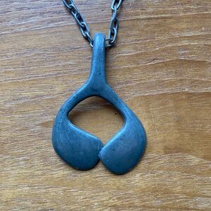 BENT LARSEN Denmark Vintage Pewter MCM Necklace